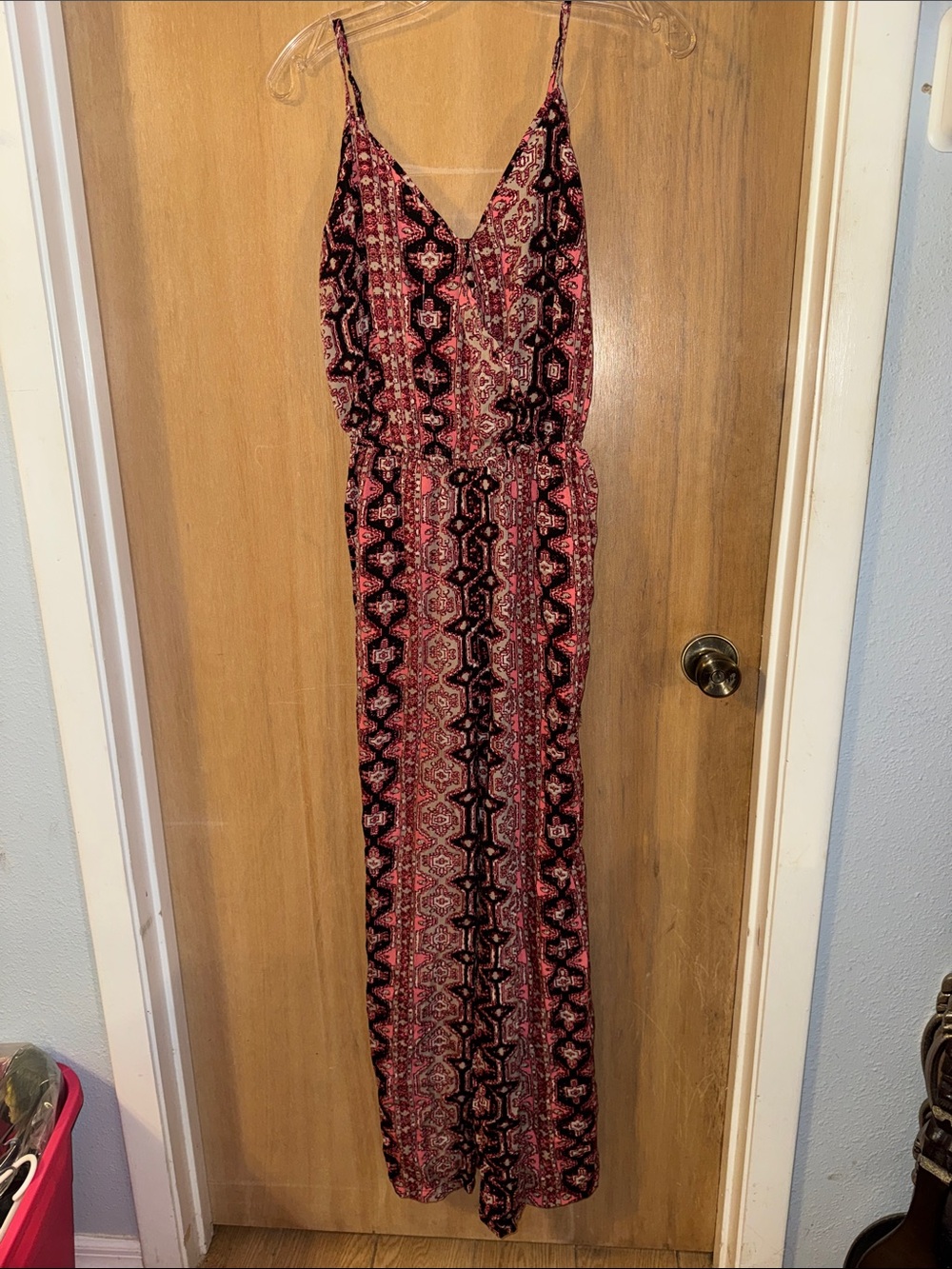 Rue21 Lightweight Printed Spaghetti-Strap Flowy Jumpsuit Juniors Medium